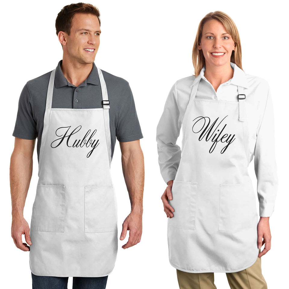 Hubby & Wifey - Couple Aprons