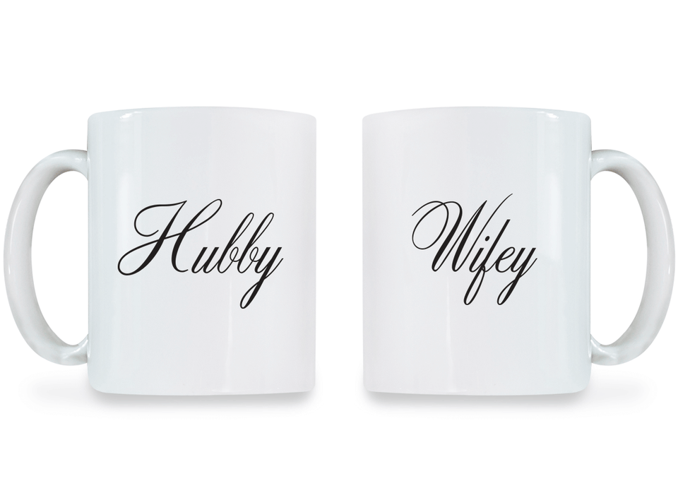 Hubby and Wifey - Couple Coffee Mugs