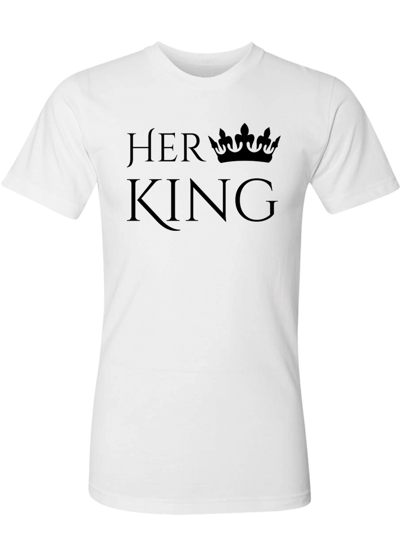 Her King & His Queen - Couple Shirt & Racerback