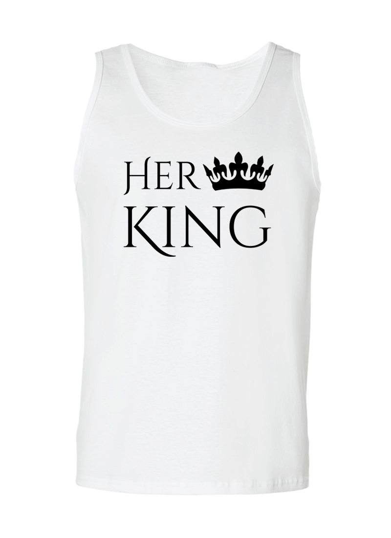 Her King & His Queen - Couple Tank Tops