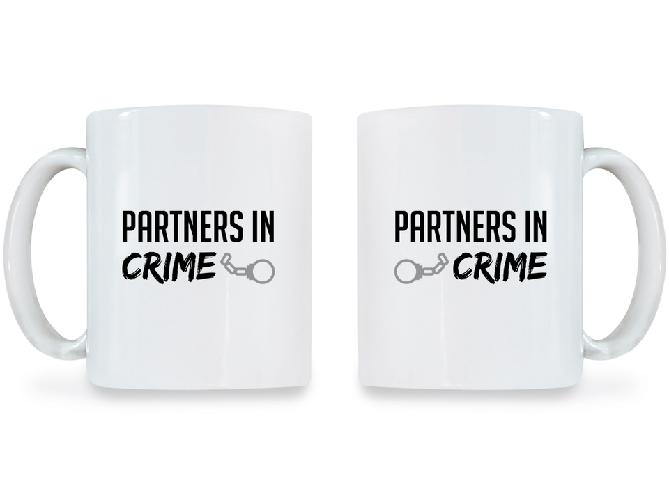 Partners in Crime - Couple Coffee Mugs