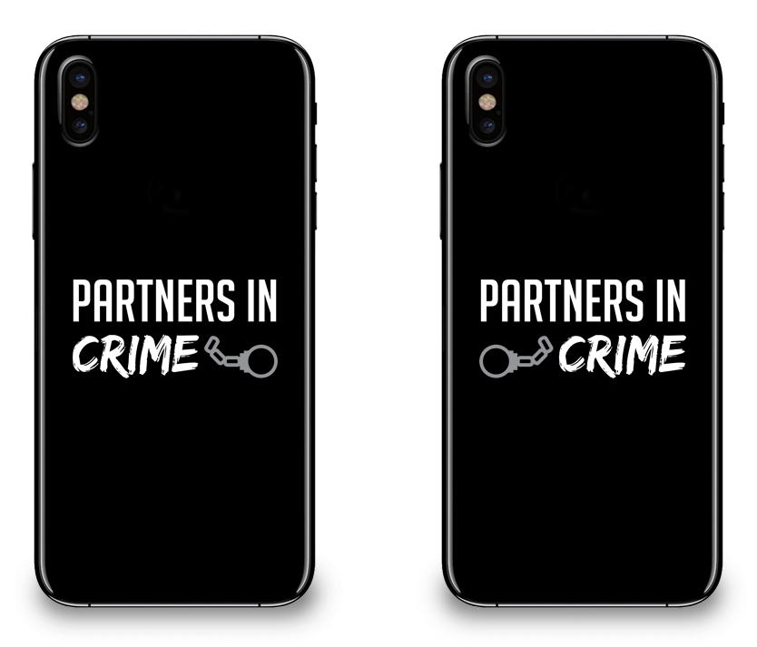 Partners in Crime - Couple Matching iPhone X Cases