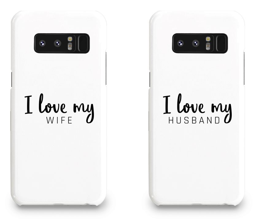 I Love My Wife and Husband - Couple Matching Phone Cases