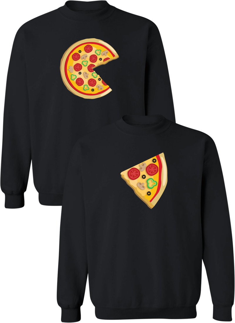Piece Pizza and Slice Couple Matching Sweatshirts
