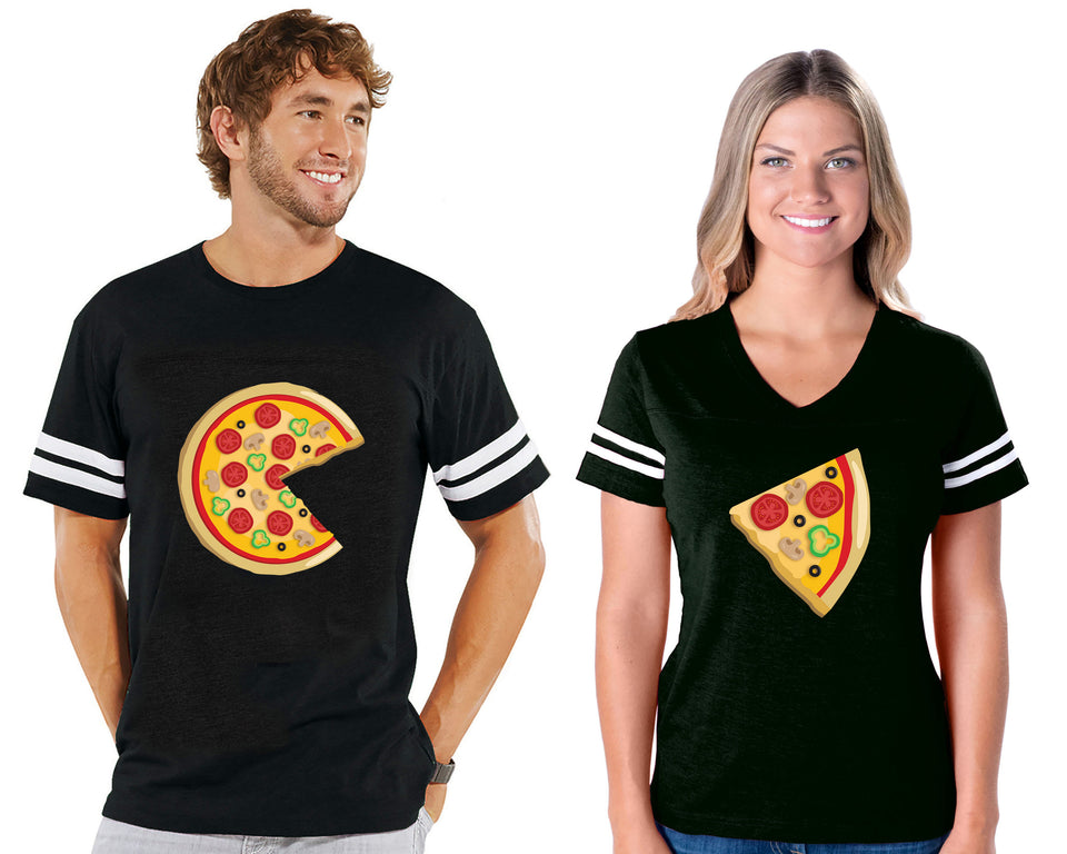 Piece Pizza & Slice - Couple Cotton Jerseys