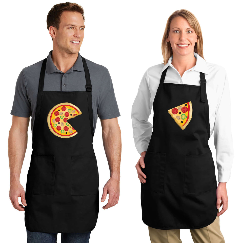 Pizza & Slice - Couple Aprons
