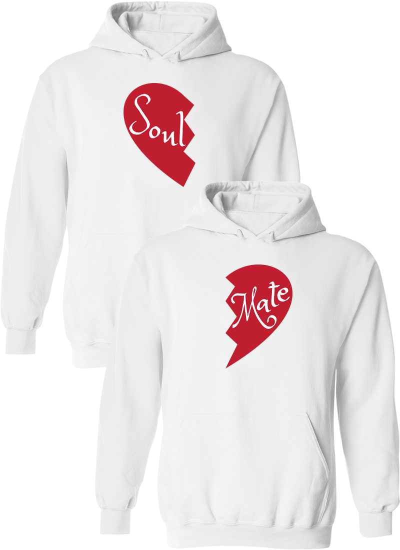 Soul and Mate Matching Couple Hoodies