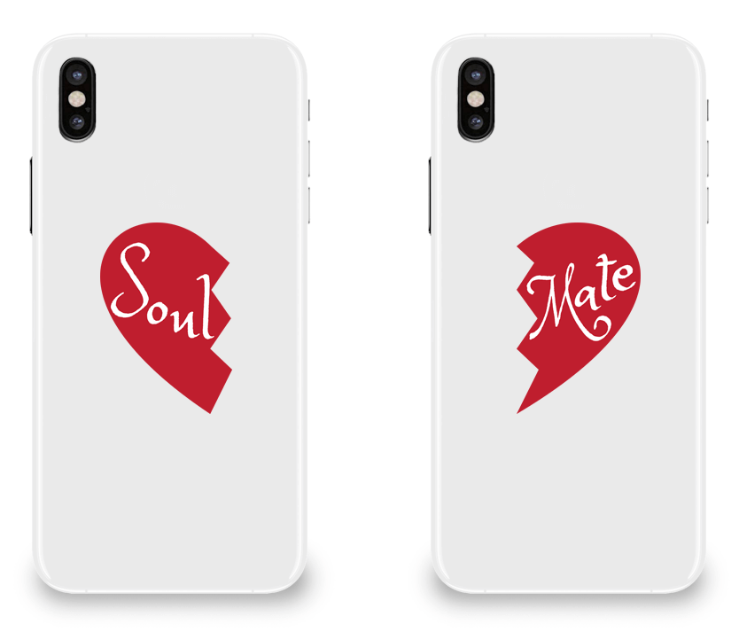 Soul and Mate - Couple Matching iPhone X Cases