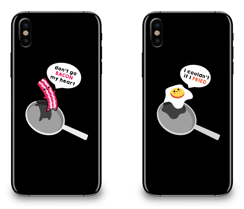 Bacon & Egg - Couple Matching iPhone X Cases