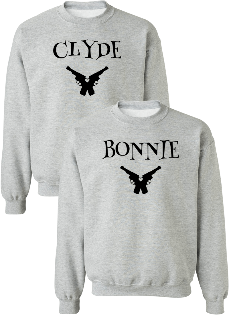 Clyde & Bonnie Couple Matching Sweatshirts