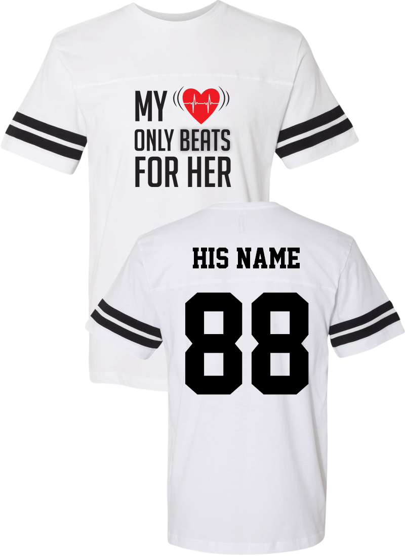 My Heart Only Beats For Her & Him - Couple Cotton Jerseys