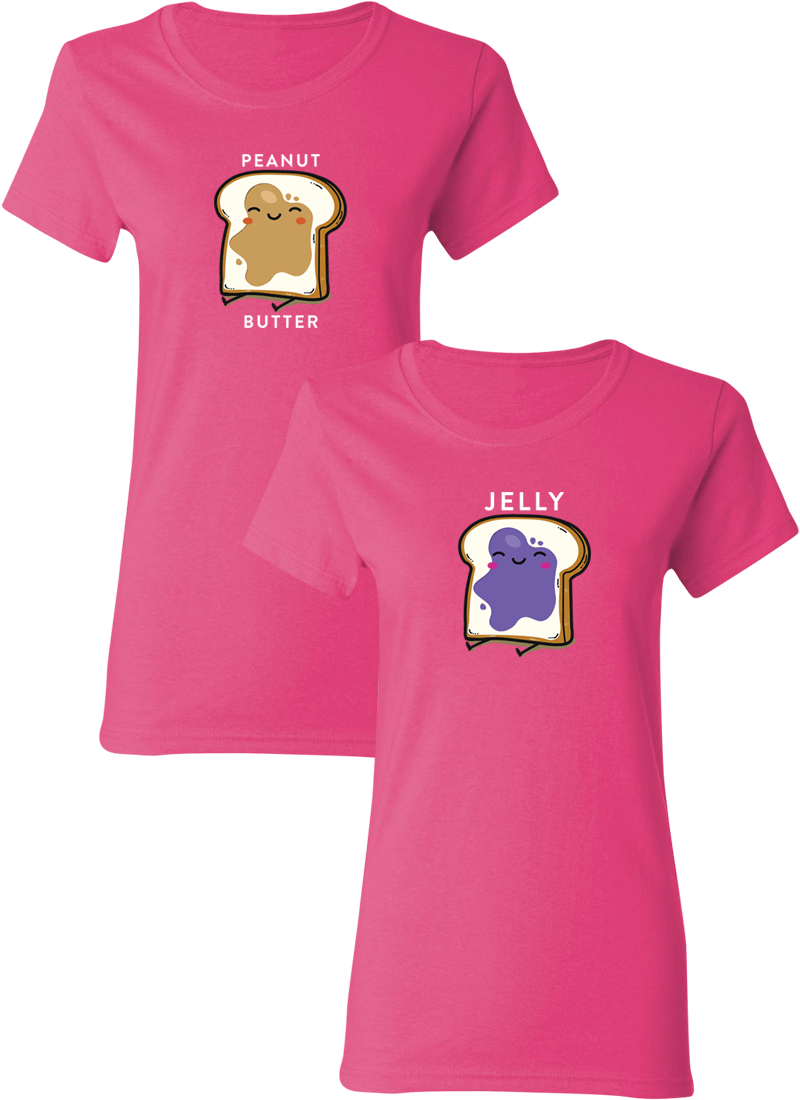 Peanut Butter & Jelly Best Friend BFF Matching Shirts