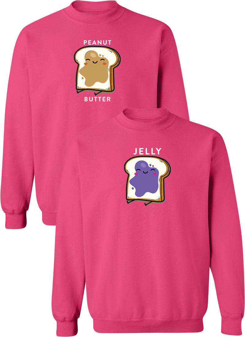 Peanut Butter & Jelly Best Friend BFF Matching Sweatshirts