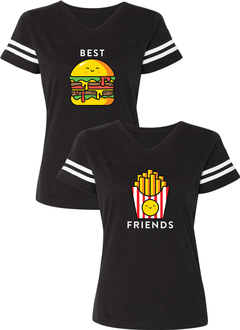 Burger & Fries Best Friend BFF Matching Jersey