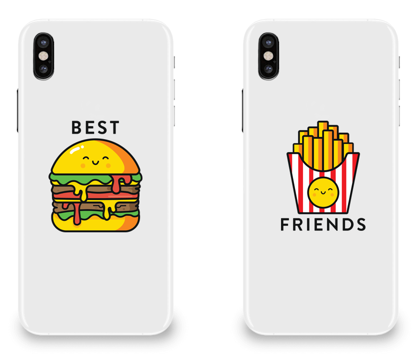 Burger & Fries Best Friend - BFF Matching iPhone X Cases