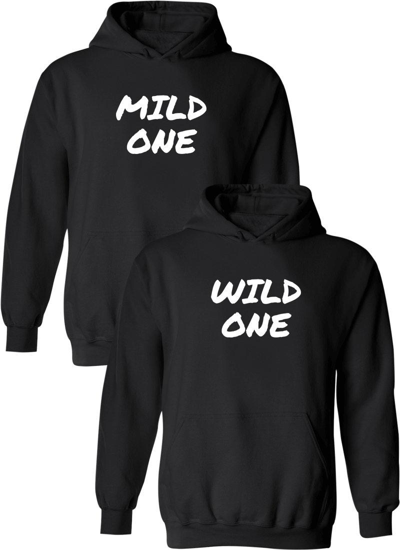 Mild & Wild One Best Friend BFF Matching Hoodies