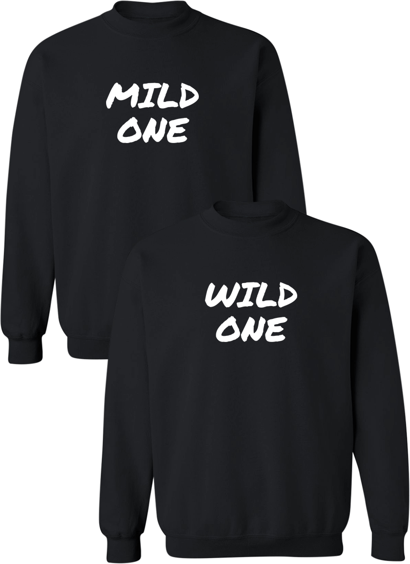 Mild & Wild One Best Friend BFF Matching Sweatshirts