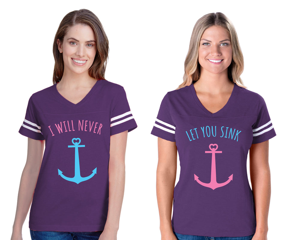 I Will Never Let You Sink Best Friend - BFF Cotton Jerseys
