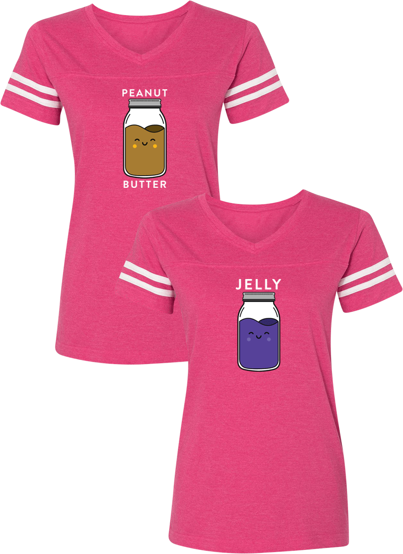 Peanut Butter & Jelly Best Friend BFF Matching Jersey