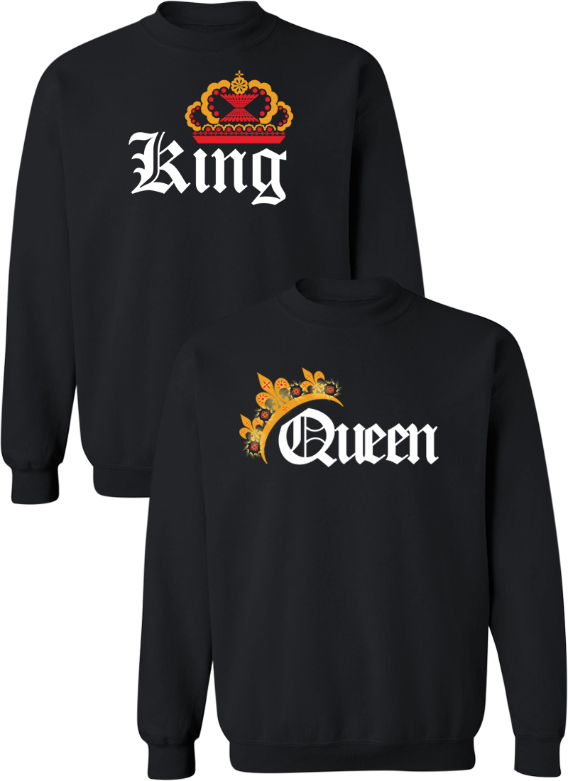 King & Queen Couple Matching Sweatshirts