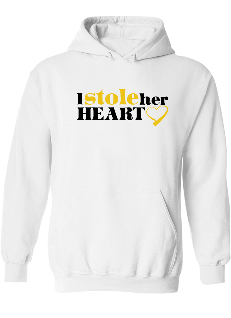 I Stole Her Heart & So I Am Stealing His Last Name - Couple Hoodies