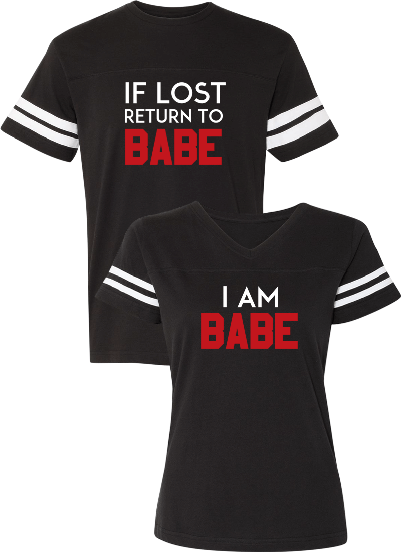 If Lost Return To Babe & I Am Babe Couple Sports Jersey