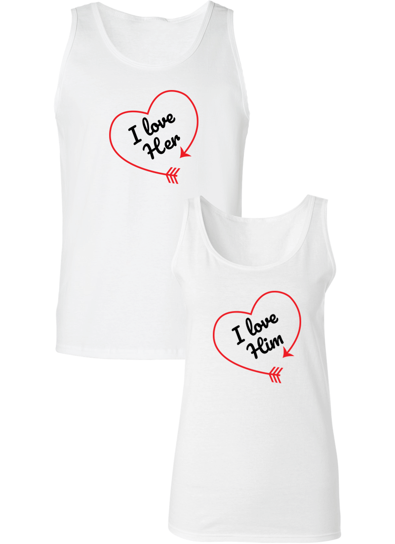I love Her & Him Couple Tanks