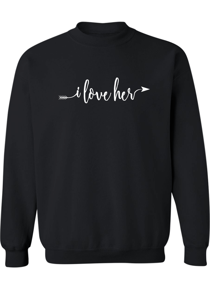 I love Her & Him - Couple Sweatshirts