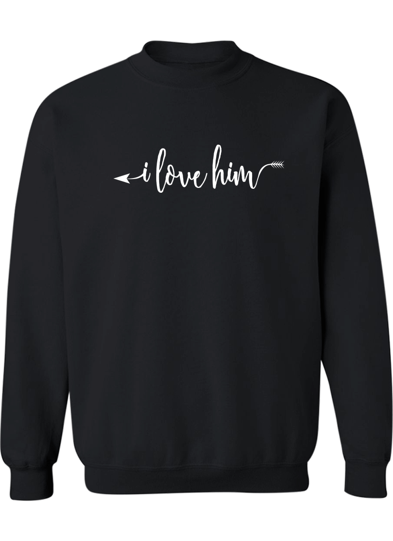 I love Her & Him - Couple Sweatshirts