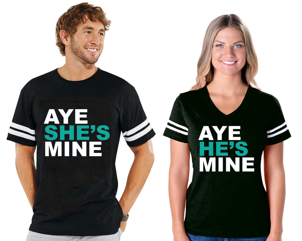 Aye She's Mine & Aye He's Mine - Couple Cotton Jerseys