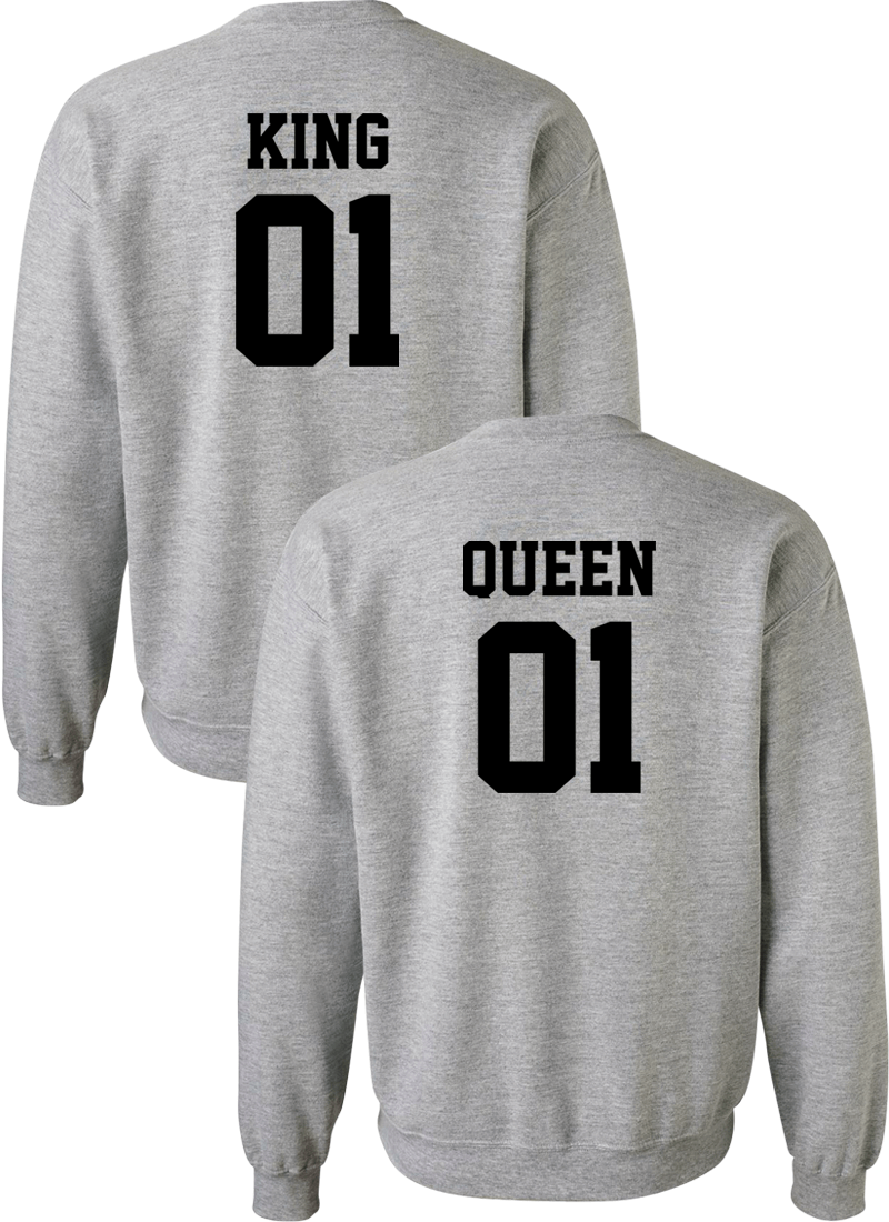King 01 & Queen 01 Couple Matching Sweatshirts