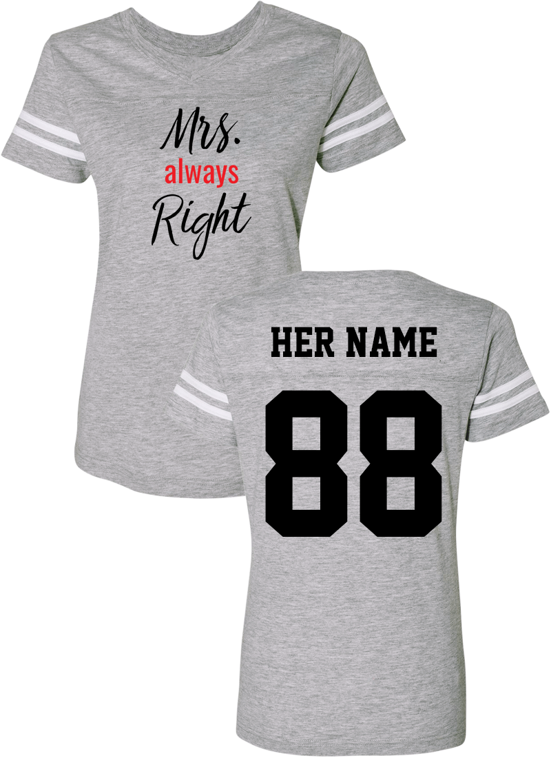 Mr. Never Right & Mrs. Always Right - Couple Cotton Jerseys