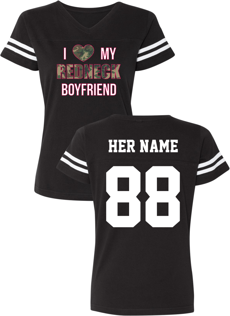 I Love My Redneck Girlfriend & Boyfriend - Couple Cotton Jerseys