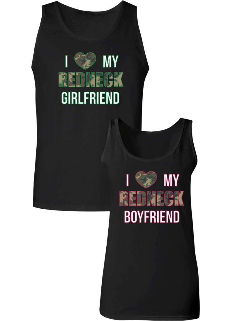 I Love My Redneck Girlfriend & Boyfriend Couple Tanks