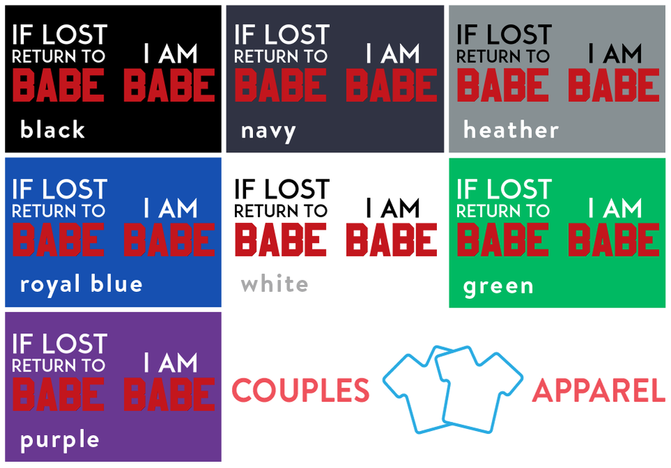 If Lost Return To Babe & I Am Babe - Couple Cotton Jerseys