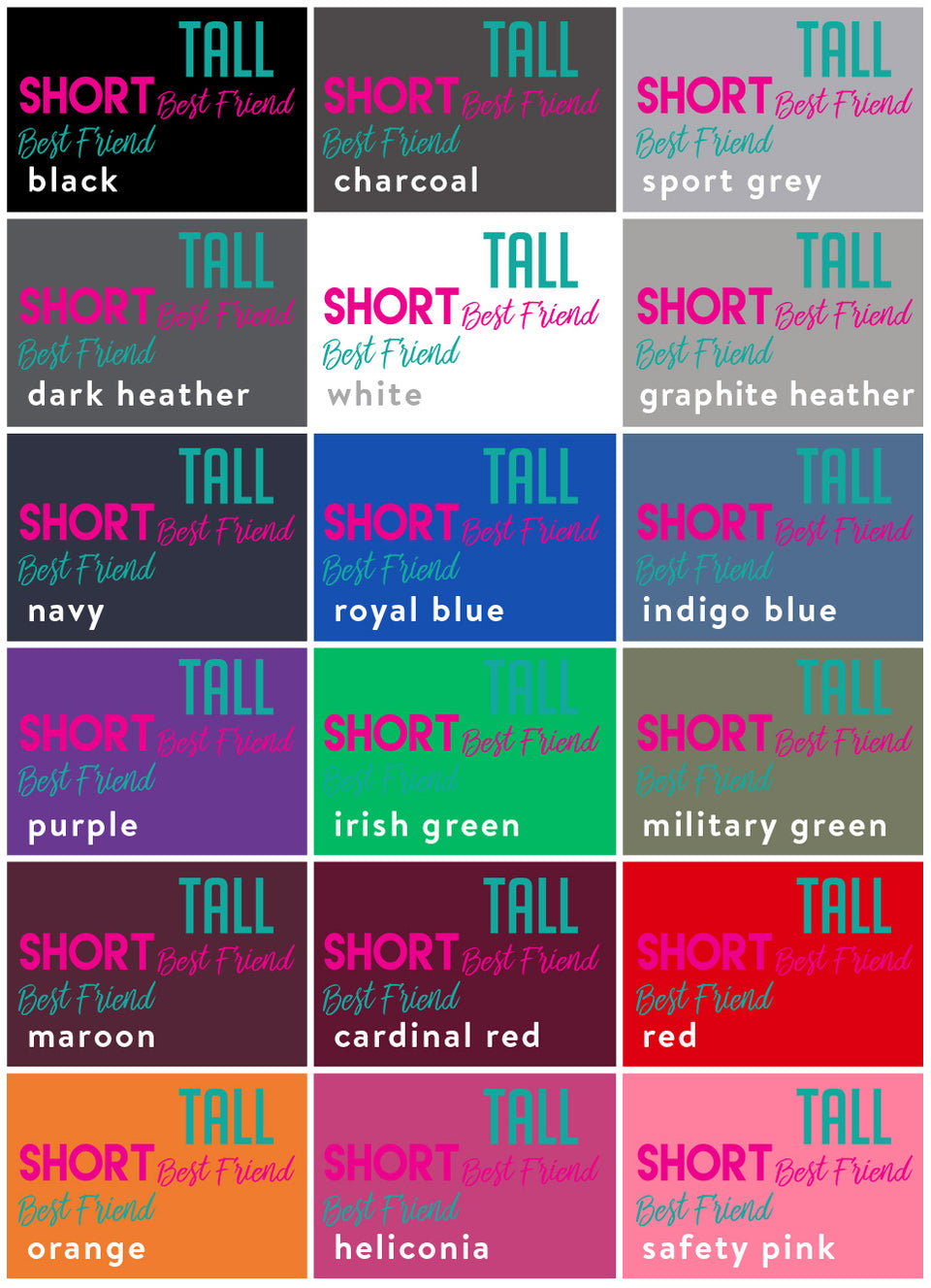 Short & Tall Best Friend - BFF Hoodies