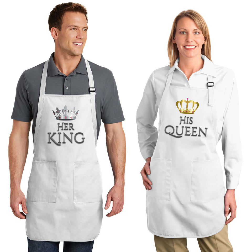 Her King & His Queen - Couple Aprons