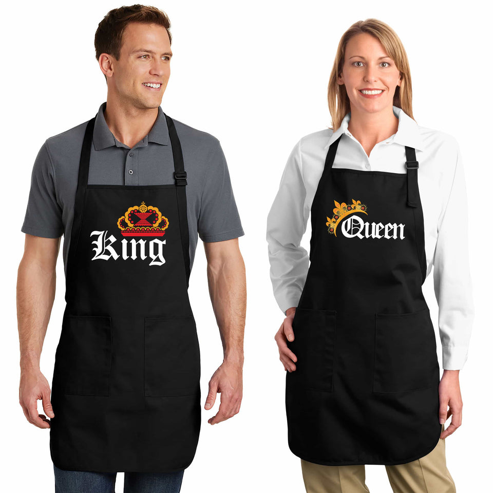King & Queen - Couple Aprons