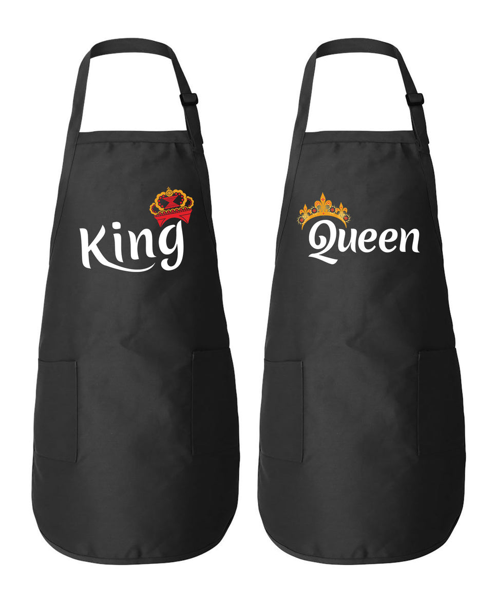 King & Queen - Couple Aprons