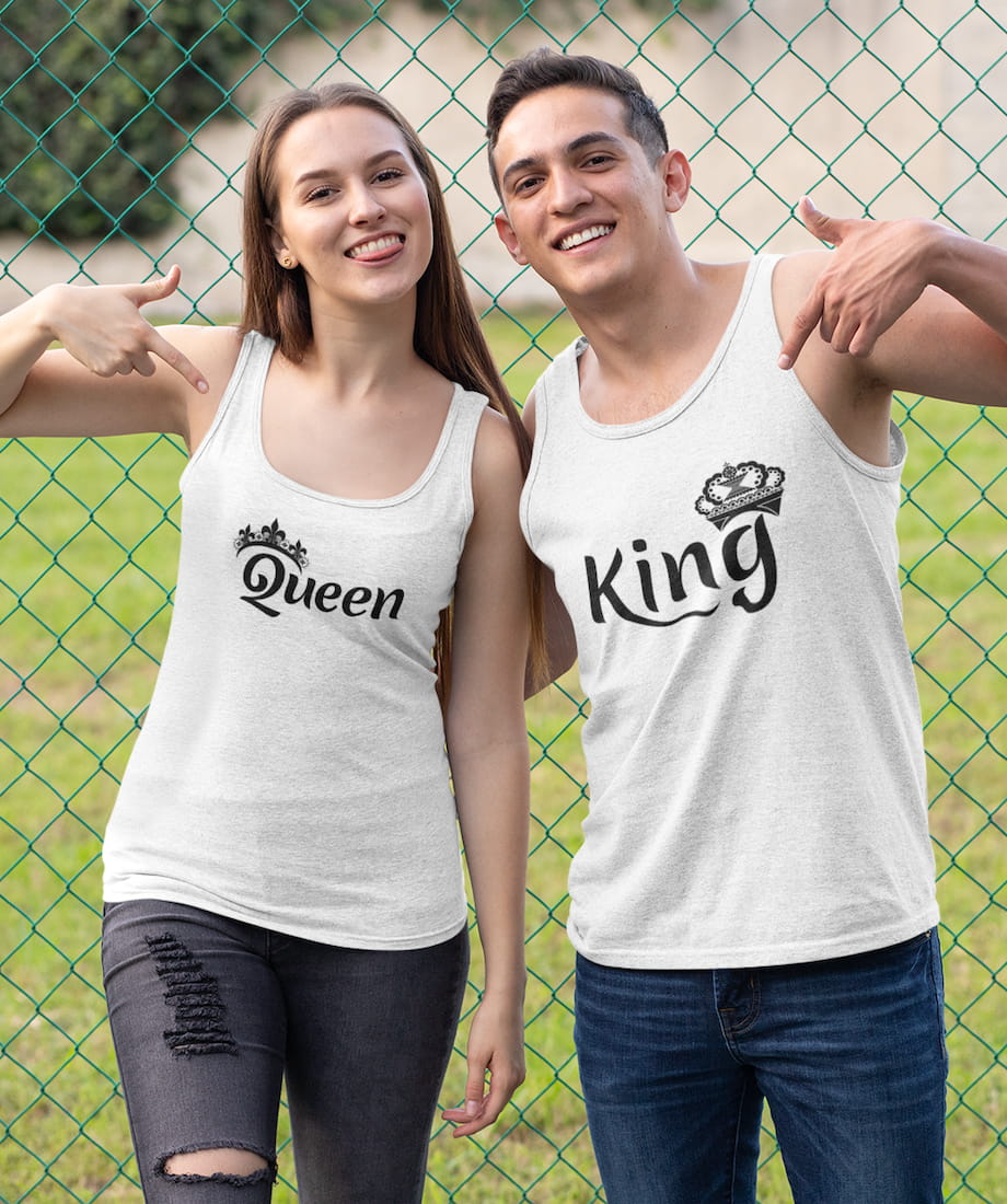 King & Queen - Couple Tank Tops