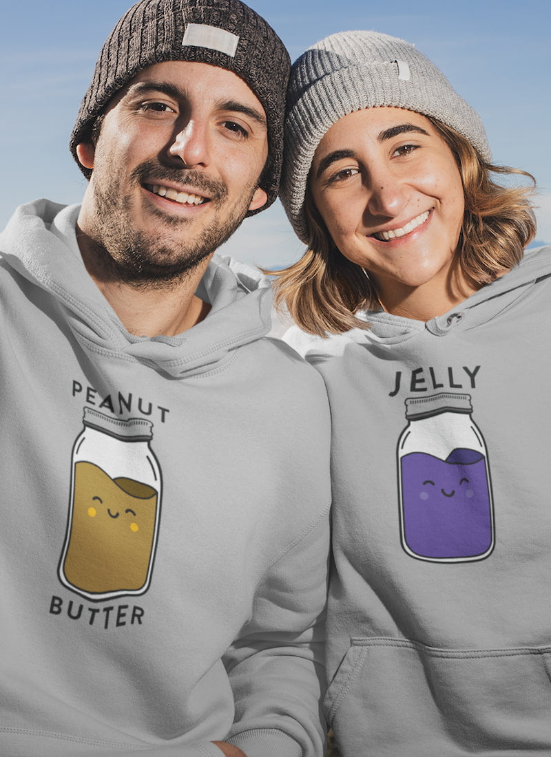 Peanut Butter & Jelly - Couple Hoodies