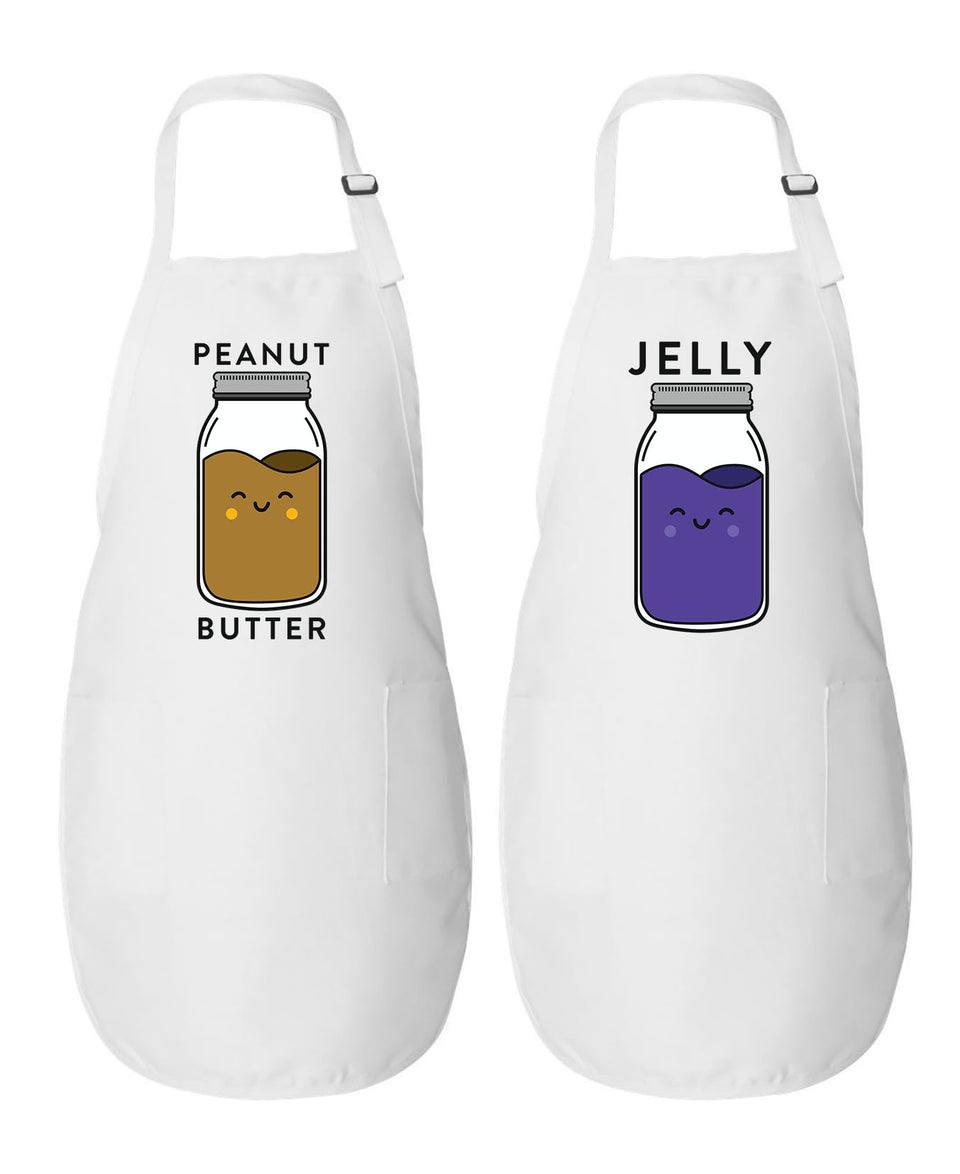 Peanut Butter & Jelly - Couple Aprons