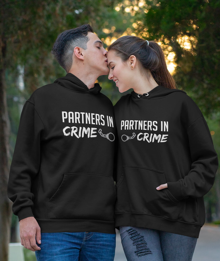 Partners in Crime - Couple Hoodies