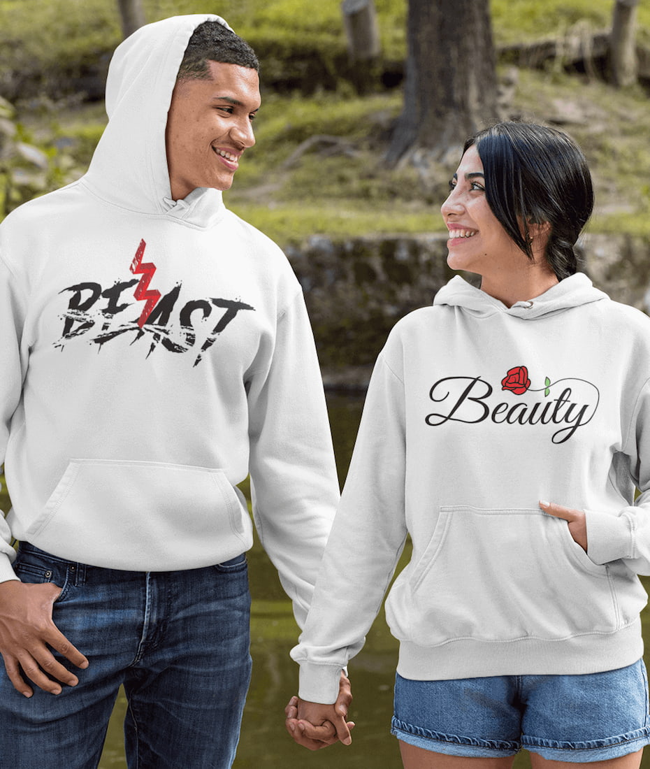 Beast & Beauty - Couple Hoodies