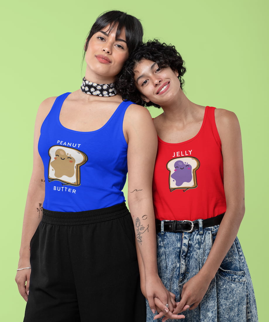 Peanut Butter & Jelly Best Friend - BFF Tank Tops